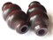 50mm Dark Mahogany Brown Large Hole Wood Beads Decorative Tube Beads Vintage Macrame Beads